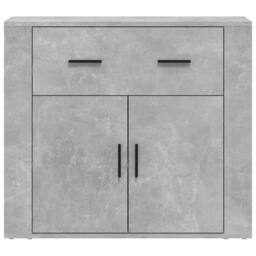 Berkfield Home Sideboard Concrete Grey 80x33x70 cm Engineered Wood - Size: 80 x 33 x 70 cm - thumbnail 3