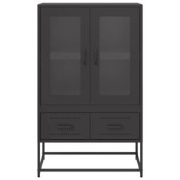 Berkfield Home Highboard Black 68x39x111.5 cm Steel - thumbnail 5