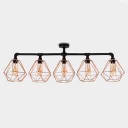 ValueLights Luiggi Black Ceiling Bar Light - thumbnail 2
