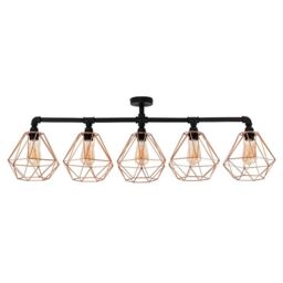 ValueLights Luiggi Black Ceiling Bar Light - thumbnail 1