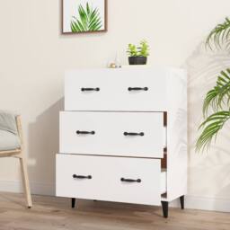 Berkfield Home Sideboard White 69.5x34x90 cm Engineered Wood - thumbnail 1