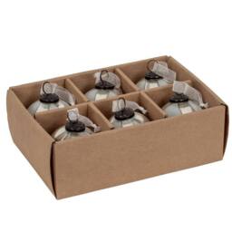 Lemon Pavilion Furniture and Decor Ombre Baubles (Set of 6) - Glass - L8 x W8 x H8 cm - Coffee in Brown - thumbnail 3