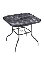 Living and Home Square Garden Tempered Glass Table with 4 PE Rattan Chairs - thumbnail 3
