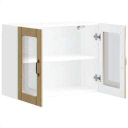 Berkfield Home Kitchen Wall Cabinet with Glass Door Lucca Sonoma Oak Engineered Wood in Brown - thumbnail 7