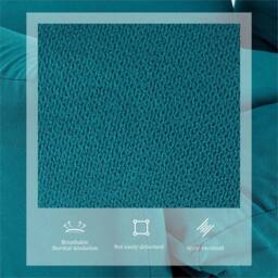 Kelvenix Blue Lazy Chair with Footstool Relax Lounge Chair Accent in Teal - thumbnail 4