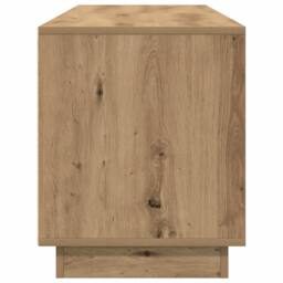 Berkfield Home TV Cabinet with LED Lights Artisan Oak 160.5x41x50 cm in Brown - thumbnail 8