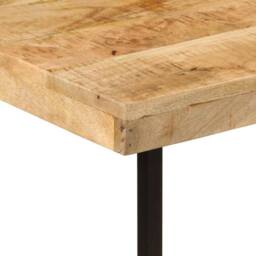 Berkfield Home Desk 165x110x77 cm Solid Wood Mango & Iron in Brown - Size: 165 x 110 x 77 cm - thumbnail 6