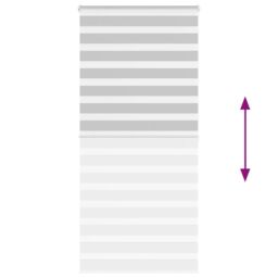 Berkfield Home Zebra Blind Light Grey 105x200 cm Fabric Width 100.9 cm Polyester - thumbnail 5