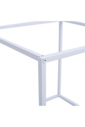 Living and Home Metal Flower Stand Rack for Wedding Decor 28cm*28cm*28cm in White - thumbnail 6