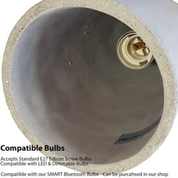 Loops 2x Concrete Ceiling Pendant Light 240V Retro Grey Hanging LED Kitchen Lamp Kit - thumbnail 5