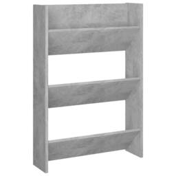 Berkfield Home Wall Shoe Cabinets 2 pcs Concrete Grey 60x18x90 cm Engineered Wood - Size: 60 x 18 x 90 cm - thumbnail 5