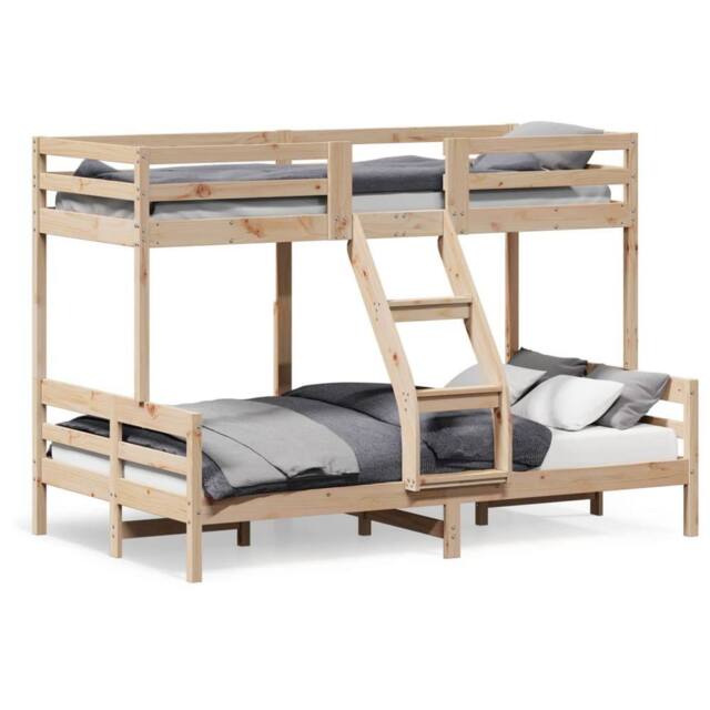 Berkfield Home Bunk Bed without Mattress 80x200/120x200 cm Solid Wood in Light Brown - image 1