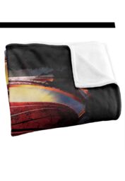 Superman Man of Steel Grungy Shield Silky Touch Super Soft Throw Blanket 152 X 127 cm in White - thumbnail 3