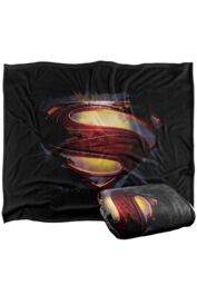 Superman Man of Steel Grungy Shield Silky Touch Super Soft Throw Blanket 152 X 127 cm in White - thumbnail 2