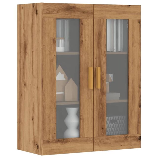 Berkfield Home Hanging Wall Cabinet Artisian Oak 69.5x34x90 cm in Brown - image 1