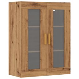 Berkfield Home Hanging Wall Cabinet Artisian Oak 69.5x34x90 cm in Brown - thumbnail 2