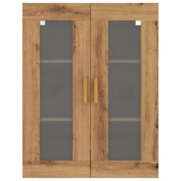 Berkfield Home Hanging Wall Cabinet Artisian Oak 69.5x34x90 cm in Brown - thumbnail 4