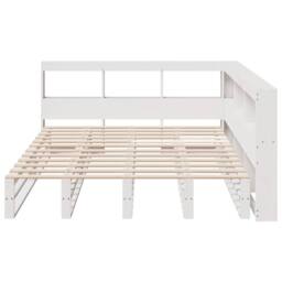 Berkfield Home Bookcase Bed without Mattress White 160x200cm Solid Wood Pine - Size: 160x200 cm - thumbnail 5