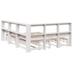 Berkfield Home Bookcase Bed without Mattress White 160x200cm Solid Wood Pine - Size: 160x200 cm - thumbnail 7