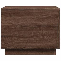 Berkfield Home Modern Coffee Table with LED Lights Brown Oak 50x50x40 cm - Size: 50 x 50 x 40 cm - thumbnail 8