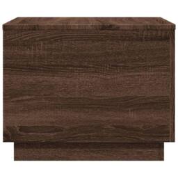 Berkfield Home Modern Coffee Table with LED Lights Brown Oak 50x50x40 cm - Size: 50 x 50 x 40 cm - thumbnail 7