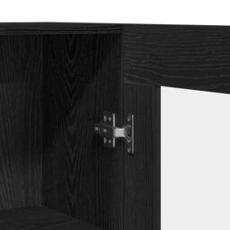 Berkfield Home Book Cabinet Black oak Engineered wood 82.5 x 30.5 x 150 cm - thumbnail 9