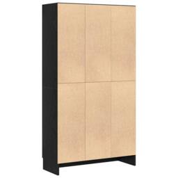Berkfield Home Book Cabinet Black oak Engineered wood 82.5 x 30.5 x 150 cm - thumbnail 6