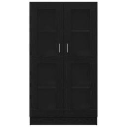 Berkfield Home Book Cabinet Black oak Engineered wood 82.5 x 30.5 x 150 cm - thumbnail 7