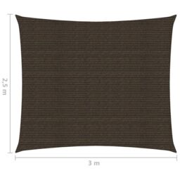 Berkfield Home Sunshade Sail 160 g/m ² Brown 2.5x3 m HDPE - thumbnail 6