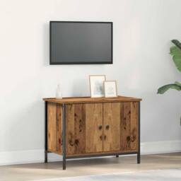 Berkfield Home Old Wood TV Stand Old wood Wood 60 x 35 x 45 cm Durable in Brown - thumbnail 2