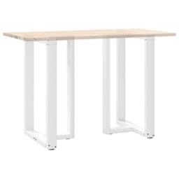 Berkfield Home Modern Bar Table Legs T-Shaped¬†2 pcs White 60x35x(90-91) cm Steel - thumbnail 8