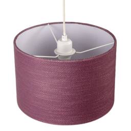 Happy Homewares Tawny Port Burgundy Textured Linen Pendant Light Shade with Diffuser - Size: 12 inches - thumbnail 3