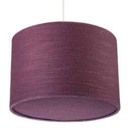 Happy Homewares Tawny Port Burgundy Textured Linen Pendant Light Shade with Diffuser - Size: 12 inches - thumbnail 4