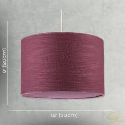 Happy Homewares Tawny Port Burgundy Textured Linen Pendant Light Shade with Diffuser - Size: 12 inches - thumbnail 7