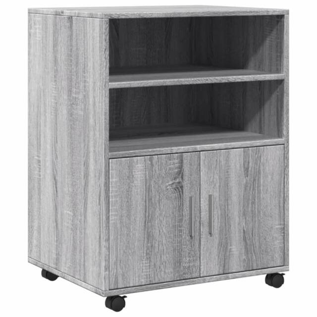 Berkfield Home Rolling Cabinet Grey Sonoma 60x48x81 cm Engineered Wood - Size: 60 x 48 x 81 cm - image 1