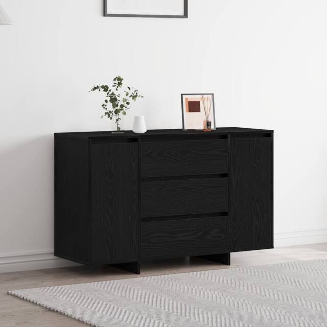 Berkfield Home Sideboard Black Oak 120x41x75 cm Engineered Wood - Size: 120 x 41 x 75 cm - image 1