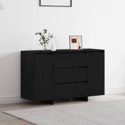 Berkfield Home Sideboard Black Oak 120x41x75 cm Engineered Wood - Size: 120 x 41 x 75 cm