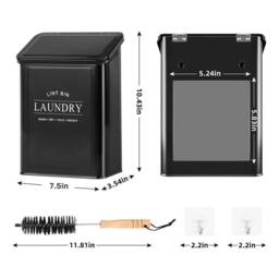 Kelvenix Magnetic Lint Bin for Laundry Room in Black - Size: 0.6m2 - thumbnail 2