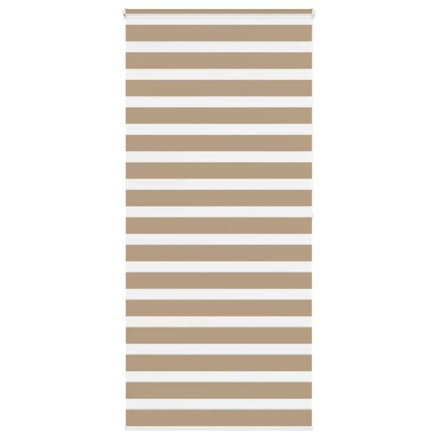 Berkfield Home Zebra Blind Sand Brown 100x200 cm Fabric Width 95.9 cm Polyester - image 1