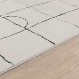 Livabliss Freud-Modern Ivory Black Brown High Pile Living Dining Bedroom Rug - Size: 160 cm x 215 cm - thumbnail 3