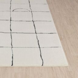 Livabliss Freud-Modern Ivory Black Brown High Pile Living Dining Bedroom Rug - Size: 160 cm x 215 cm - thumbnail 5