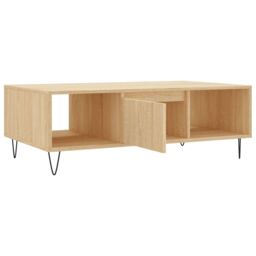 Berkfield Home Coffee Table Sonoma Oak 104x60x35 cm Engineered Wood in Brown - Size: 104 x 60 x 35 cm - thumbnail 6