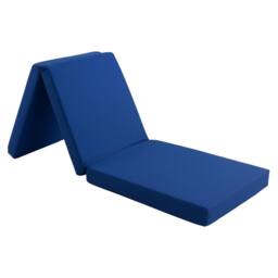 House of Home Fold Out Z Bed Single Size Chair Bed Folding Guest Sofa UK Blue - thumbnail 5