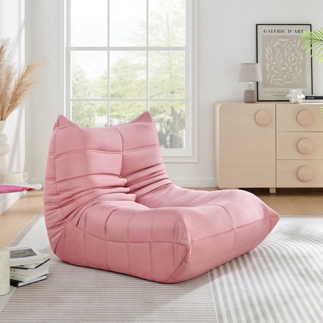 Bravich LTD Lounge Chair Cocoon Lazy Comfort Armchair Sofa Statement Cuddle Chair in Pink - image 1