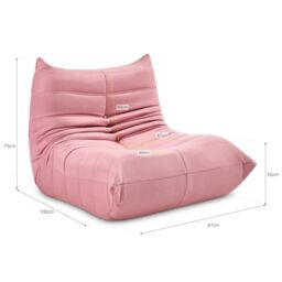 Bravich LTD Lounge Chair Cocoon Lazy Comfort Armchair Sofa Statement Cuddle Chair in Pink - thumbnail 4