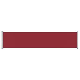 Berkfield Home Patio Retractable Side Awning 140x600 cm Red - thumbnail 3