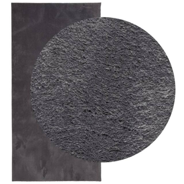 Berkfield Home Rug Short Pile Soft & Washable Anthracite 100x200 cm in Dark Grey - Size: 100 cm diameter - image 1