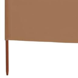 Berkfield Home 5-panel Wind Screen Fabric 600x80 cm Taupe in Beige - thumbnail 5