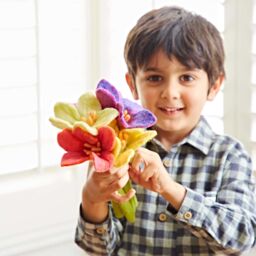 Paper High Multicoloured Felt Flower Bouquet - thumbnail 1