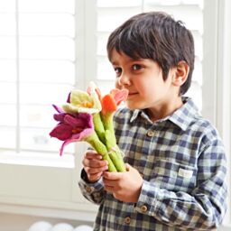 Paper High Multicoloured Felt Flower Bouquet - thumbnail 3